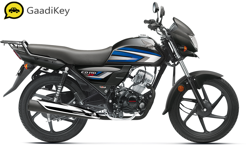 2019 Honda CD110 Dream DX in Black with Blue Metallic color