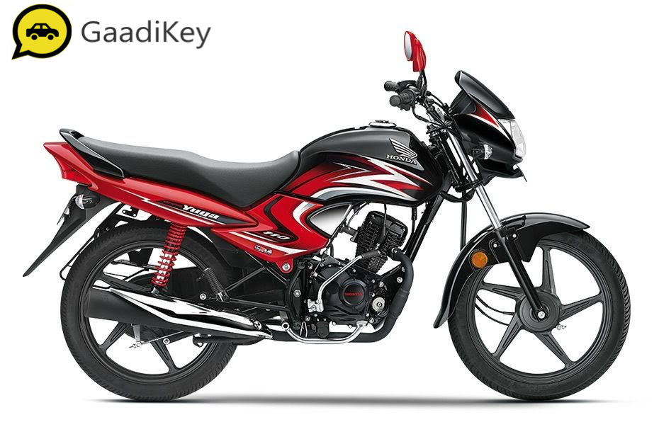 2019 Honda Dream Yuga in Black with Radiant Red Metallic color
