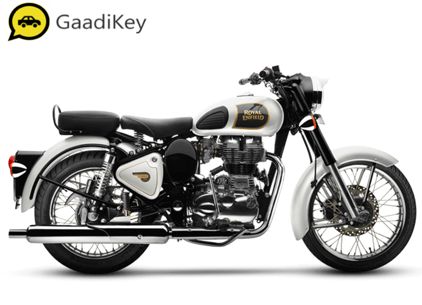 2019 Royal Enfield Classic 350 ABS in Ash color.