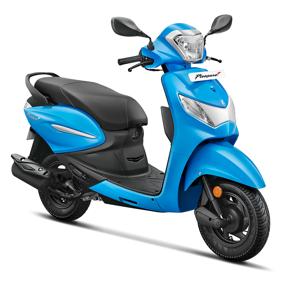 Hero Pleasure+ 110 Blue Color . New Hero Pleasure+ 110 Polestar Blue color