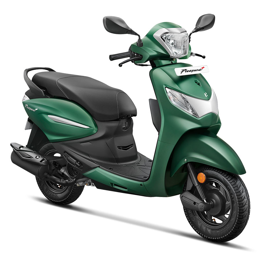 Hero Pleasure+ Green Color. Hero Pleasure+ 110 Matte Bottle Green Color
