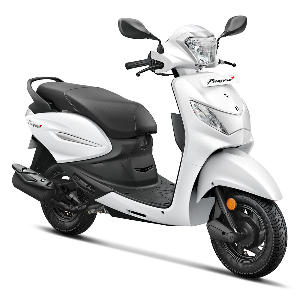 Hero Pleasure+ White Color - Hero Pleasure+ Pearl Silver White Color variant