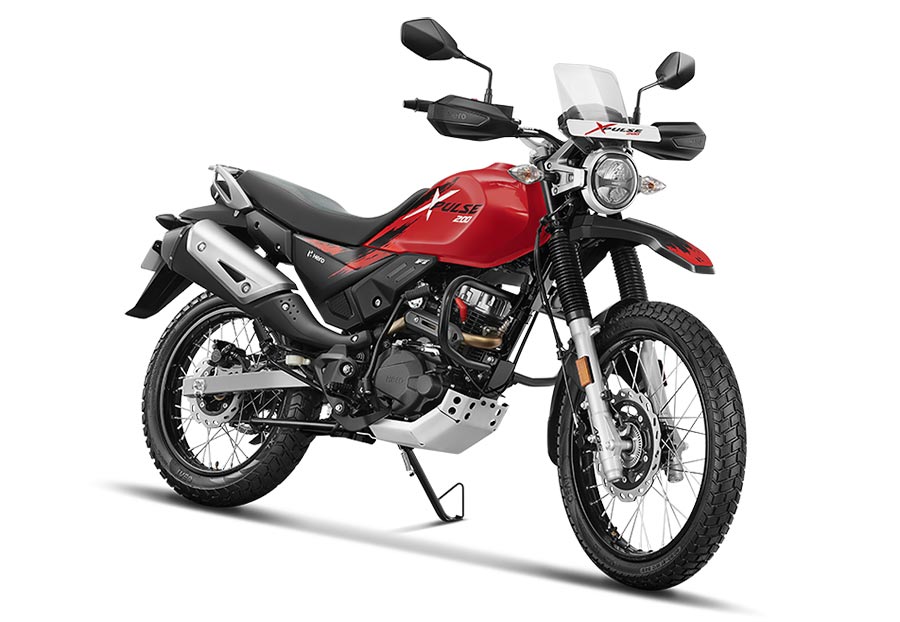 New Hero XPulse 200 Red Color option. New Hero Pulse 200 Sports Red color option