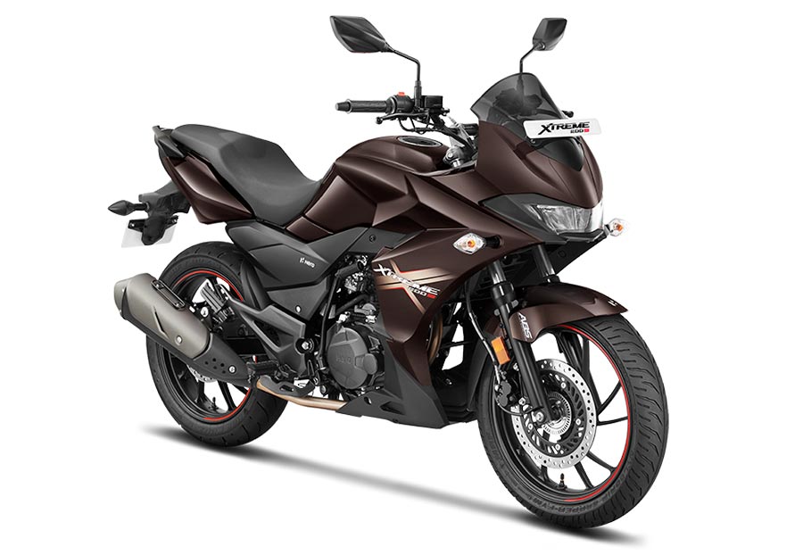Hero Xtreme 200S Brown color. New Xtreme 200S motorcycle in Brown color variant.