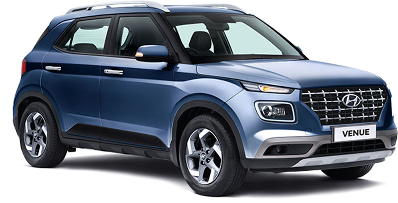 All New 2020 Hyundai Venue Denim Blue Color - Venue in Blue Color (Denim Blue)  - New 2020 Hyundai Venue Blue color - Hyundai Venue denim blue color variant 2020 model