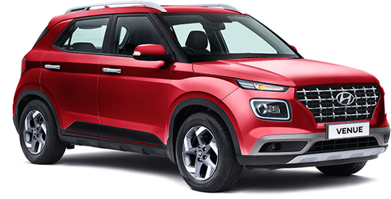 New 2020 Hyundai Venue Fiery Red Color - Hyundai Venue 2020 model in Red Color option - Fiery Red color 2020 Venue