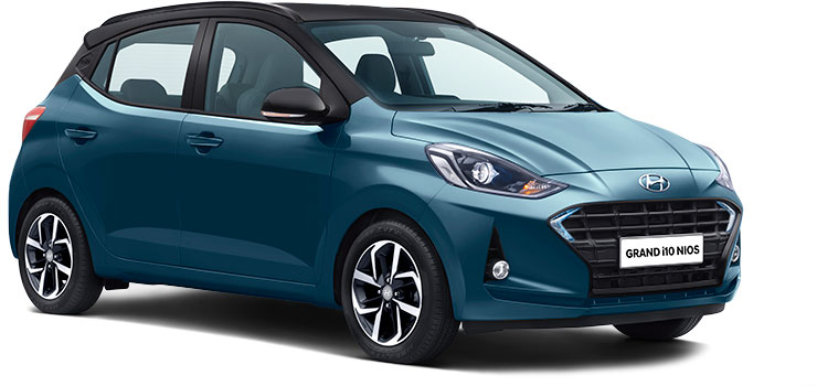 Hyundai Grand i10 Nios Aqua Teal Dual-tone color option 