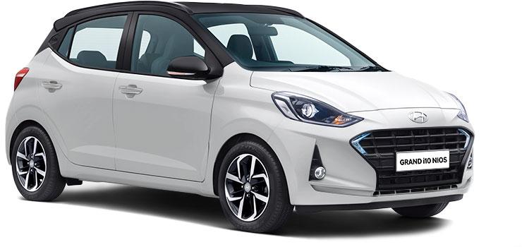 Hyundai Grand i10 NIOS White and Black dual-tone color option  