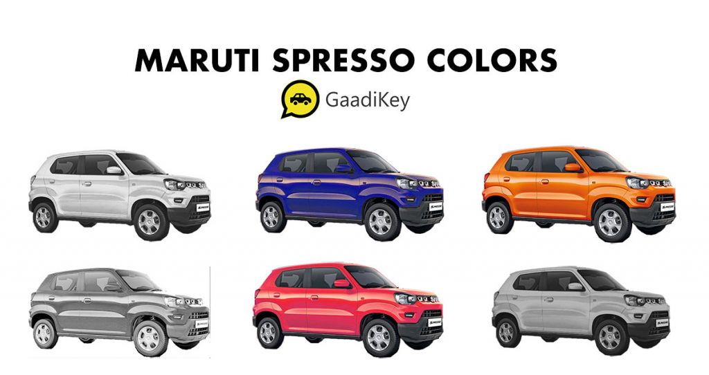 Maruti SPresso Colors - Maruti SPresso all color options