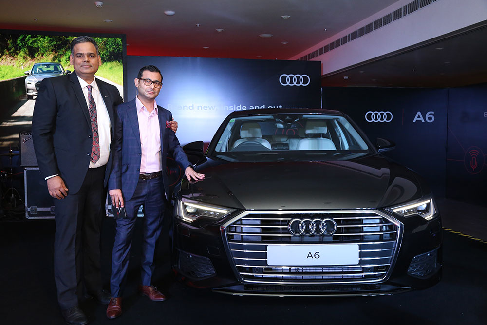 New Audi A6 launch in Audi Gurugram showroom, India. 