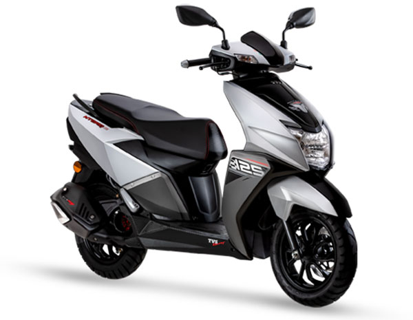 2020 TVS NTORQ 125 Silver Color - TVS NTORQ 125 Matte Silver Color 2020 Model 