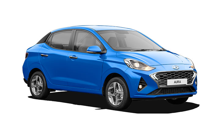 Hyundai Aura Blue Color - Hyundai Aura Alpha Blue color option