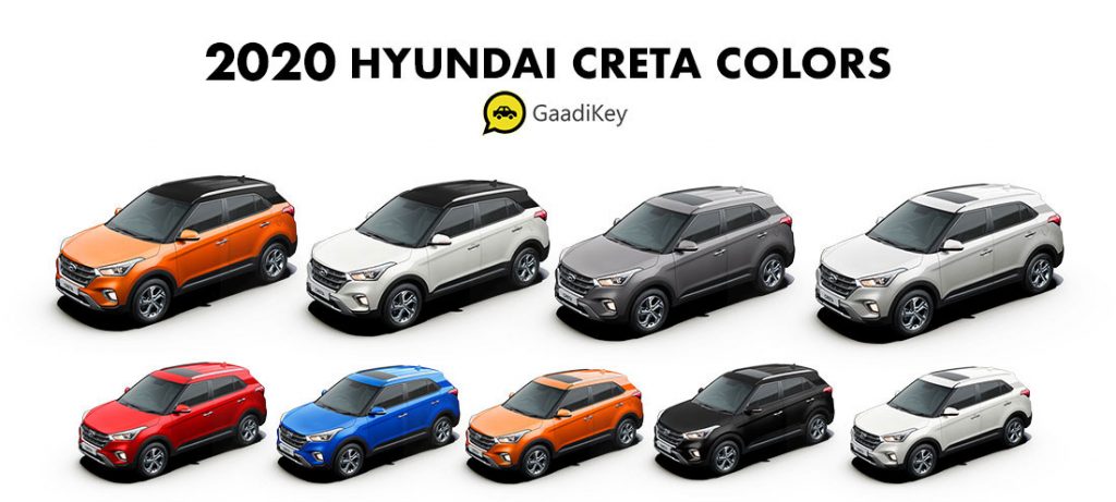 Hyundai Creta 2020 model all colors - 2020 Hyundai Creta new model colors, creta 2020 all colors. creta new model 2020 colours, 
