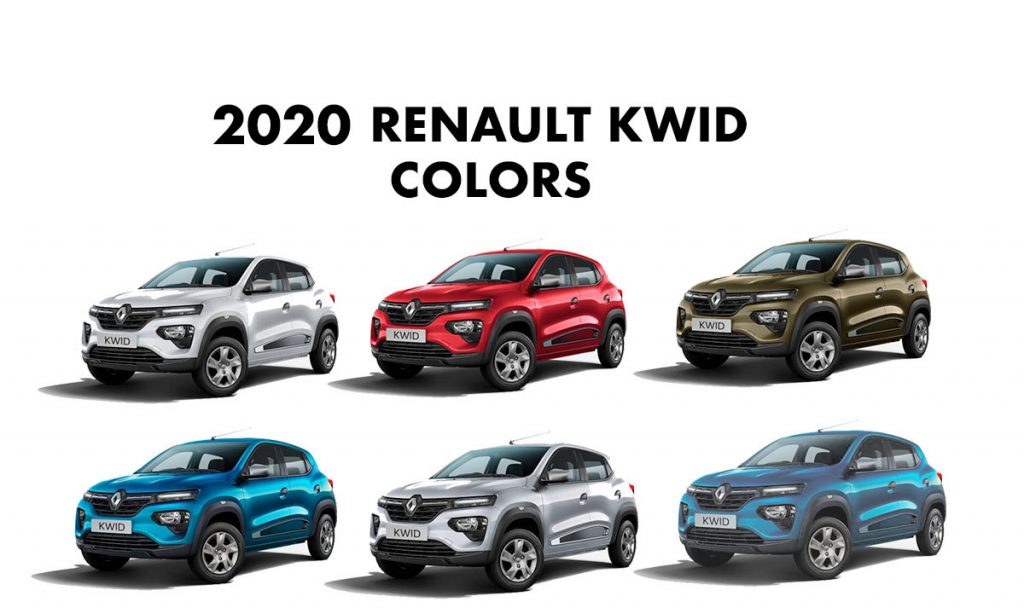 2020 Kwid Colors - Renault Kwid 2020 model all colors - New Renault Kwid 2020 Model color options - New Kwid 2020 Colors 