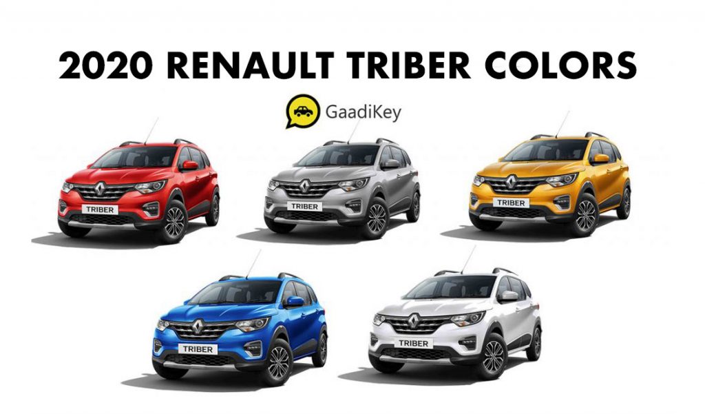 2020 Renault Triber Colors - Renault Triber 2020 model color options -