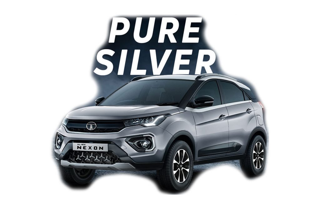 Tata Nexon 2022 model Silver Color - 2022 Tata Nexon Pure Silver Color variant New 2022 Nexon