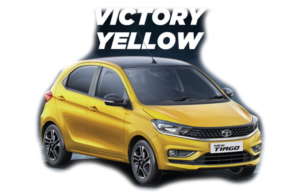 2020 Tata Tiago Yellow Color - 2020 Tiago Victory Yellow Color option