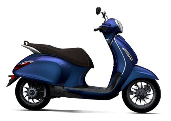 Bajaj Chetak Blue Color - Bajaj Chetak Indigo Metallic Blue Color option