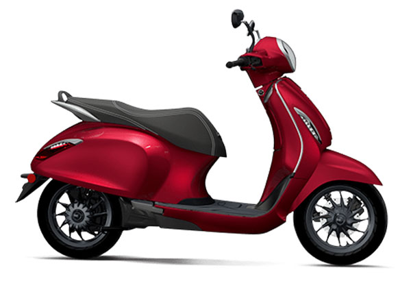 Bajaj Chetak Red Color - Bajaj Chetak Velluto Russo Color