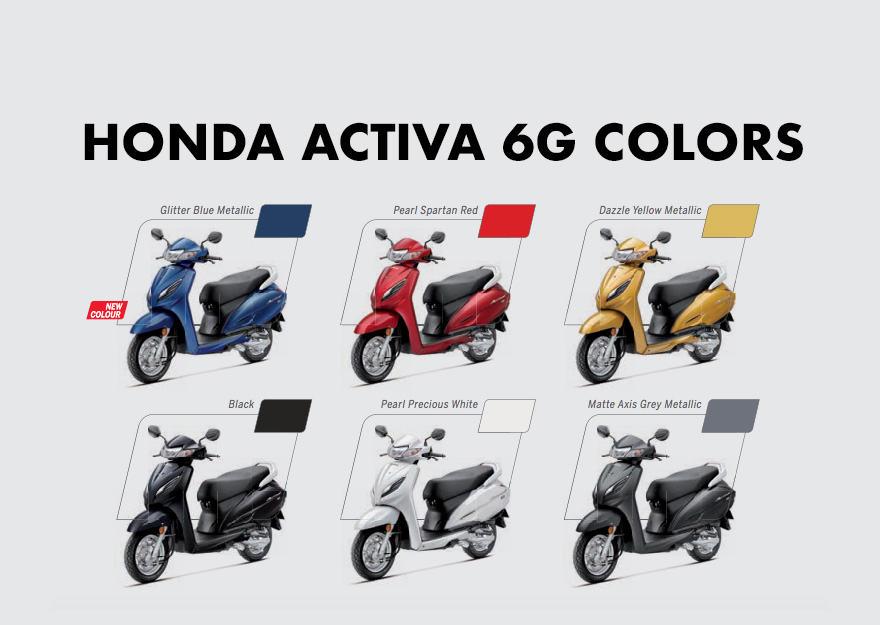 2020 Honda Activa 6G Colors - New Honda Activa 6G All Colors 