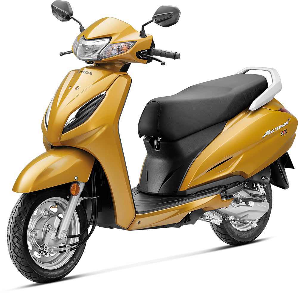 Honda Activa 6G Dazzle Yellow Metallic Color. New 2020 Honda Activa 6G Yellow Color option. 