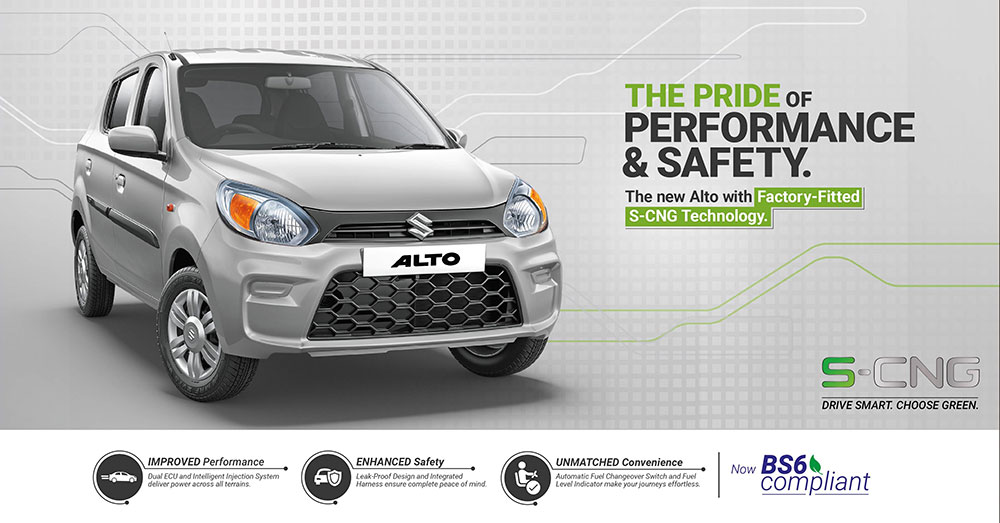 Maruti Alto CNG in BS6 Variant. Maruti Suzuki Alto BS6 in CNG