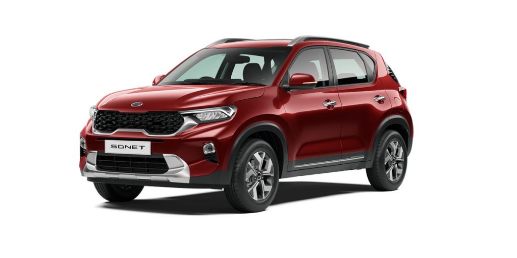 Kia Sonet Red Color Photo - Kia Sonet Intense Red Single Tone Color