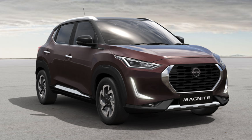 Nissan Magnite Brown and Black Dual tone Color  -  Tourmaline Brown and Onyx Black
