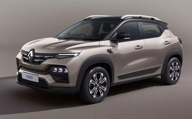 Renault Kiger Grey Color. Renault Kiger Planet Grey Color
