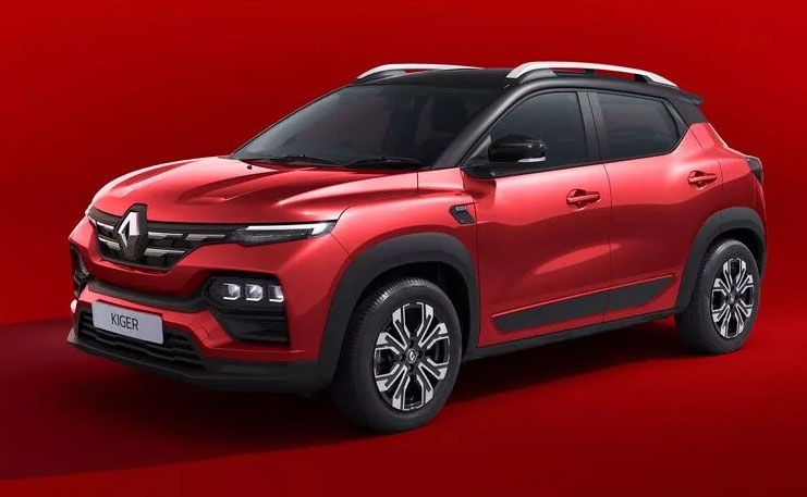 Renault Kiger Red Color. Renault Kiger Radiant Red color option