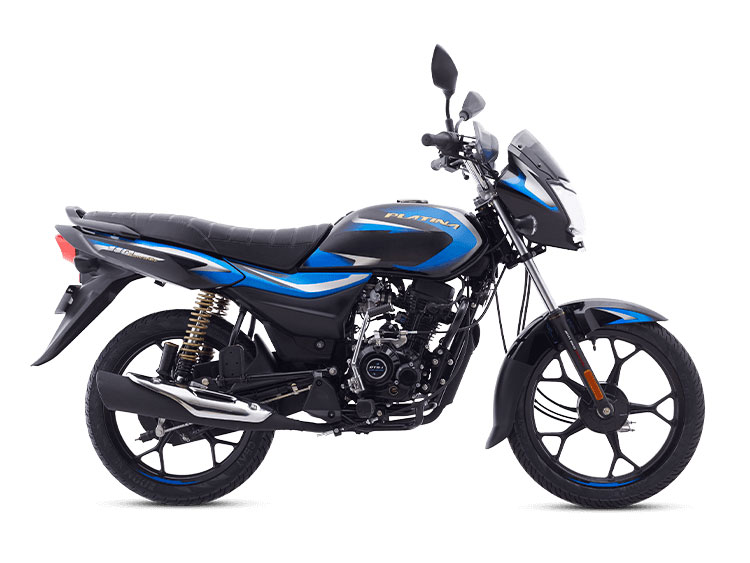 2022 Bajaj Platina Black and Blue Color (Ebony Black & Blue)  (Platina 110)
