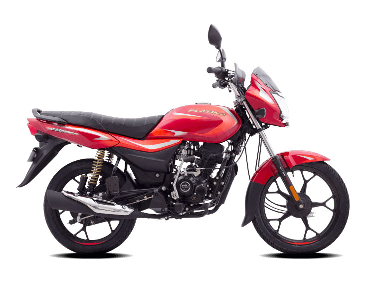 2022 Bajaj Platina Red and Orange Color (Cocktail Wine Red & Orange) (Platina 110)