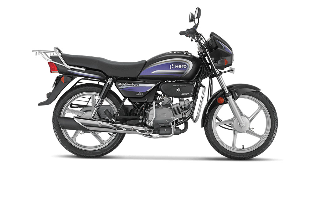 2024 Hero Splendor Purple Color - Black with Purple Color option - New Splendor 2024 model