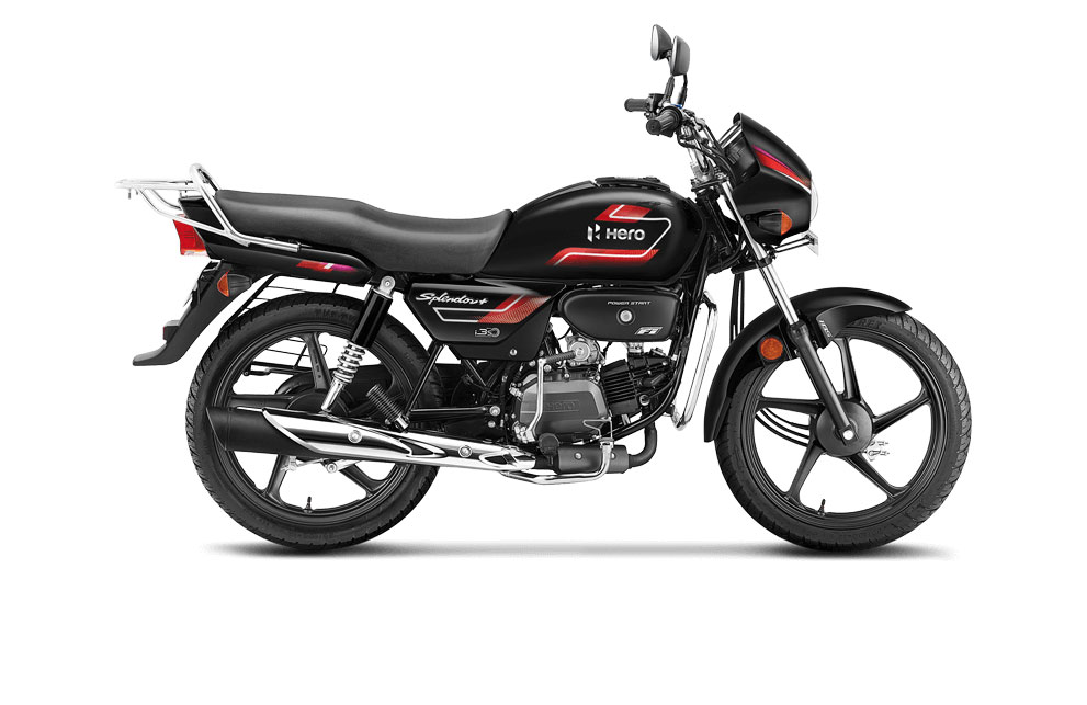 2024 Hero Splendor Red Color - Beetle Red Color Black with Accent edition - New 2024 Hero Splendor Plus Colors