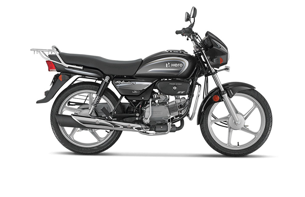 2024 Hero Splendor Silver Color option - Black with Silver Color. Splendor 2024 model color options