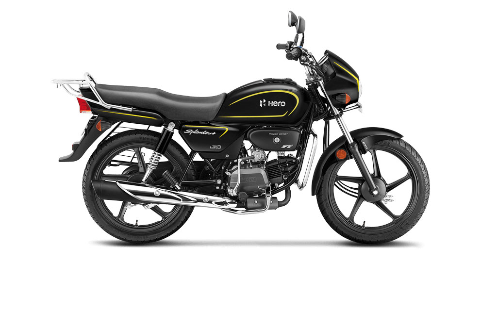 2024 Hero Splendor Yellow Color - Bumble Bee Yellow color option - Black Accent Edition - New Splendor 2024 model colors