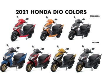 2021 Honda Dio Colors Standard and Deluxe Options