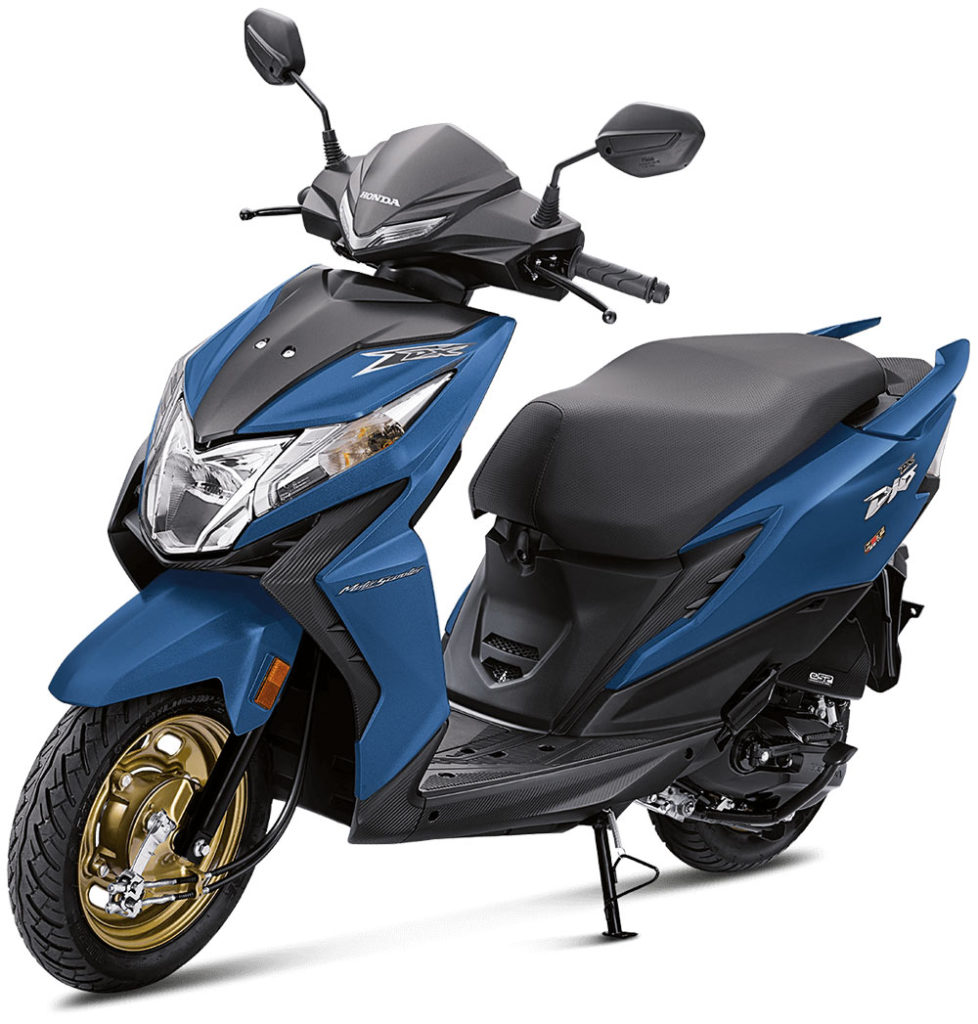 2022 Honda Dio Marvel Blue Metalic Color option - Deluxe variant