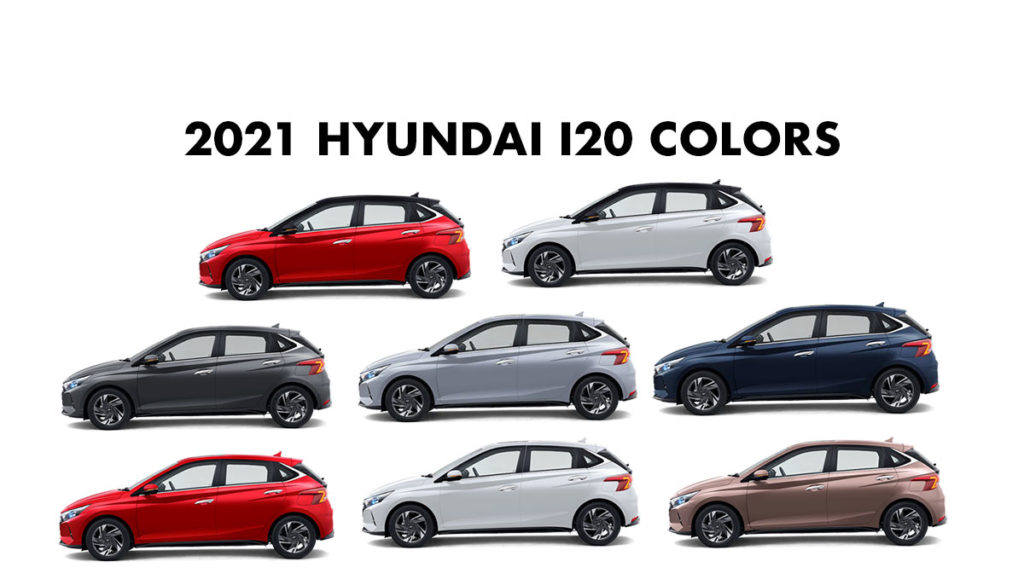 New Hyundai i20 Colors - All Hyundai i20 Color options 2021 Model                           