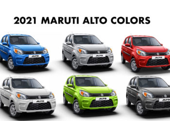 All New 2021 Model Alto colors