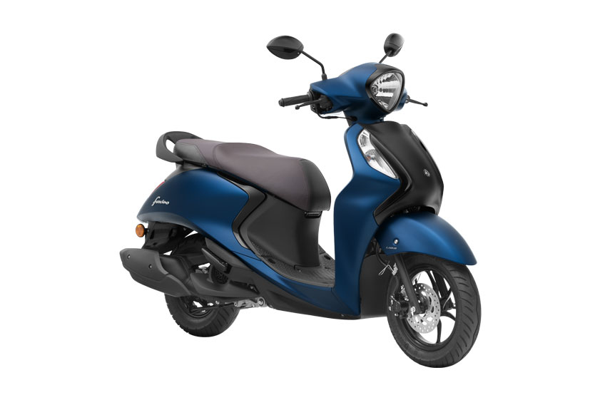 2021 Yamaha Fascino Blue and Black Color - Dark Matt Blue