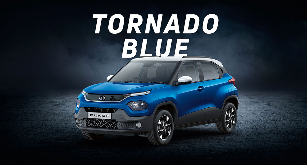 Tata PUNCH Blue color Tornado Blue color