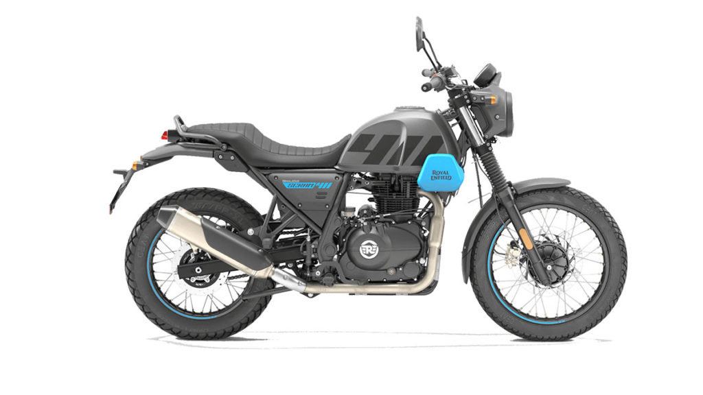 2022 Royal Enfield Scram 411 Blue Color - Scram 411 Graphite Blue Color option