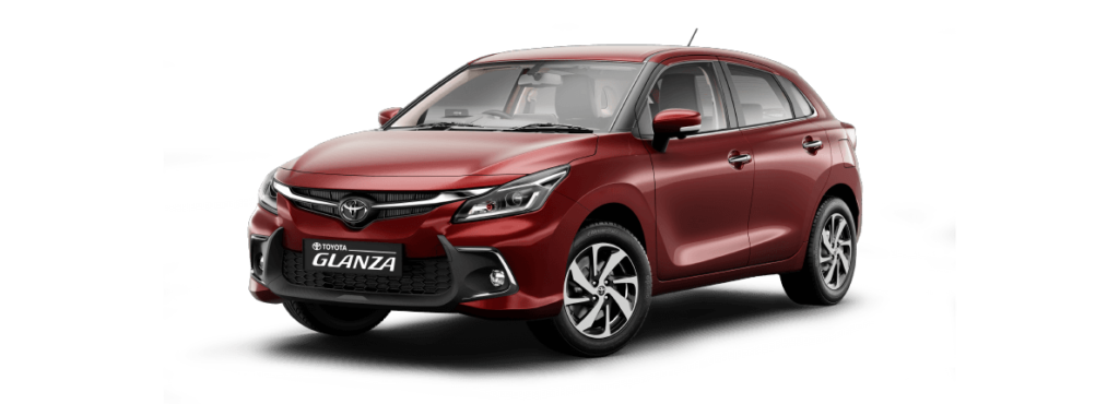 2022 Toyota Glanza Sportin Red Color - 2022 Glanza Maroon Color - 2022 Glanza Red Color