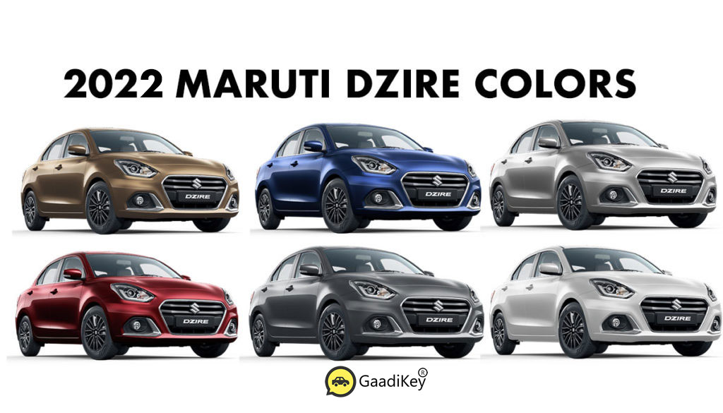 Maruti Dzire 2022 Model Colors - New 2022 Maruti Dzire AllColors