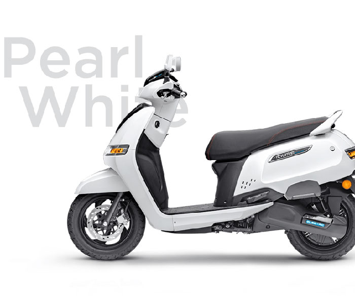 2024 TVS iQube White Color (Pearl White)