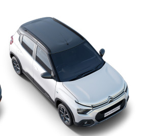 2022 Citroen C3 White and Platinum Grey Dual tone Color