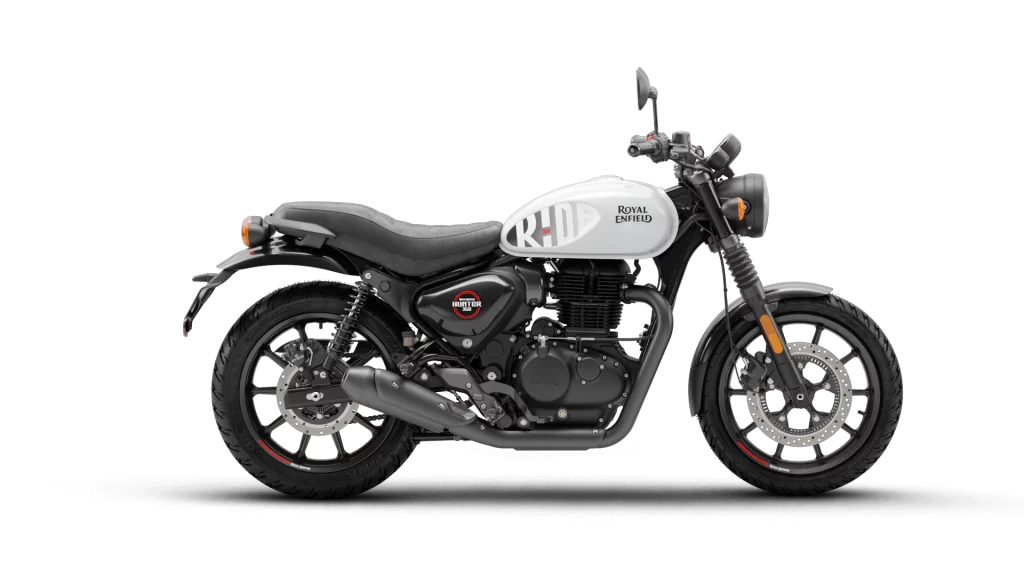 2024 Royal Enfield Hunter 350 White Color (Dapper White) 2023 Hunter Colors