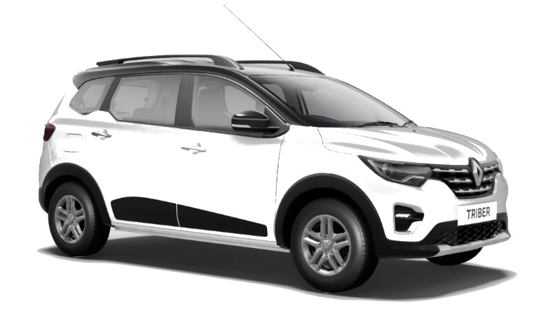 2024 Renault Triber White with Black Dual-tone Color (White + Black) 2024 Triber White Black Dual tone color