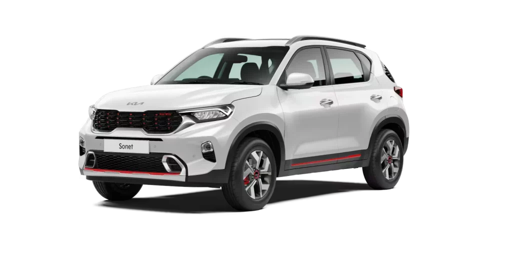 2023 Kia Sonet White Color ( Glacier White Pearl)   